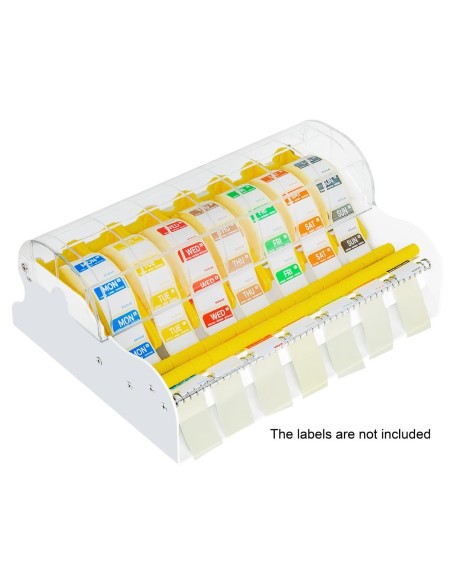 Distributeur métallique multi-étiquettes Hygiplas 25mm - Jaune