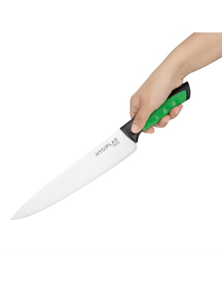 Couteau Hygiplas Pro vert 25 cm - Coupe fruits & salades