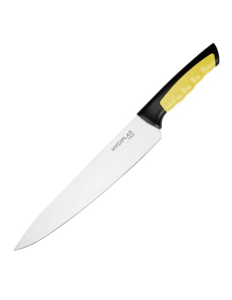 Couteau Hygiplas Pro jaune 25 cm - Lame inox ultra tranchante