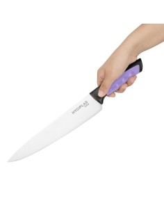 Couteau Hygiplas Pro violet 25 cm - Lame inox ultra tranchante 2