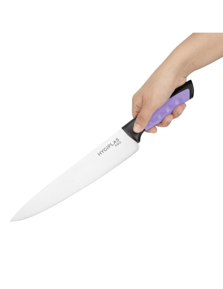 Couteau Hygiplas Pro violet 25 cm - Lame inox ultra tranchante