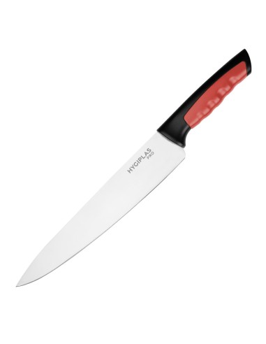 Couteau Hygiplas Pro rouge 25 cm - Découpe viande crue