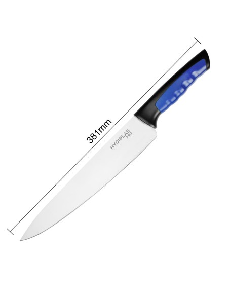 Couteau Hygiplas Pro bleu 25 cm - inox ultra-tranchant
