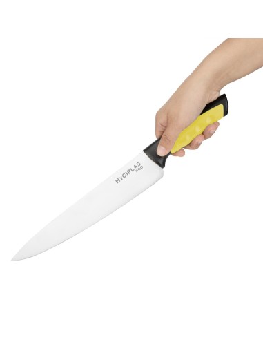 Couteau Hygiplas Pro jaune 25 cm - Lame inox ultra tranchante