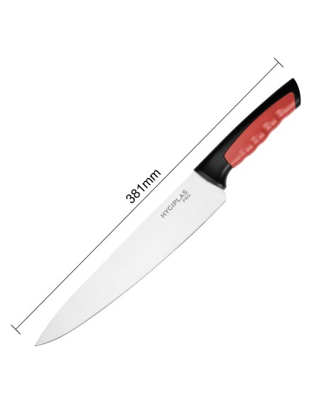 Couteau Hygiplas Pro rouge 25 cm - Découpe viande crue