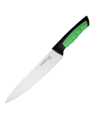 Couteau Hygiplas Pro vert 21,5 cm - coupe précise fruits & légumes