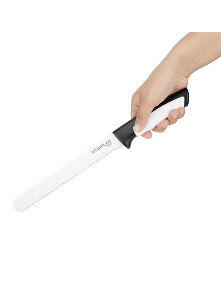Couteau à pain Hygiplas Pro blanc 20 cm - Inox