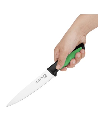 Couteau Hygiplas Pro vert 16 cm - Fruits & légumes