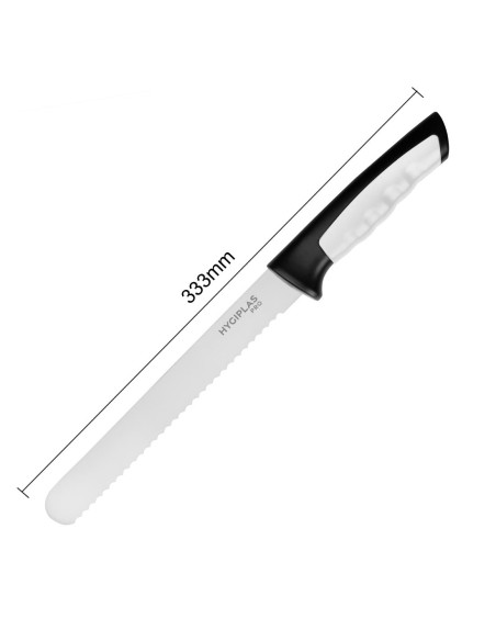 Couteau à pain Hygiplas Pro blanc 20 cm - Inox