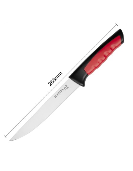 Couteau à désosser Hygiplas Pro rouge 15 cm
