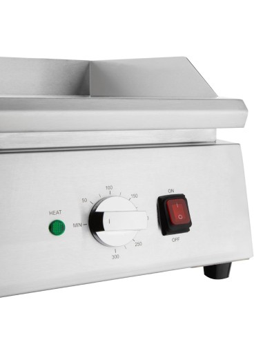 Plancha chromée double zone Buffalo 790 mm - 5 kW