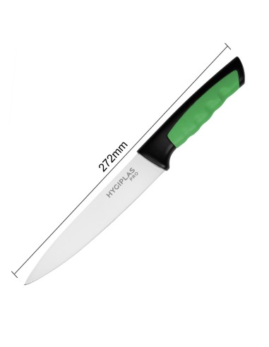 Couteau Hygiplas Pro vert 16 cm - Fruits & légumes