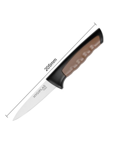 Couteau d'office Hygiplas Pro marron 8,5cm