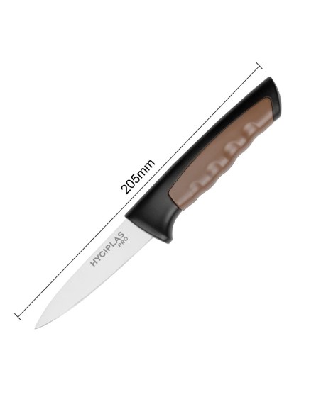 Couteau d'office Hygiplas Pro marron 8,5cm