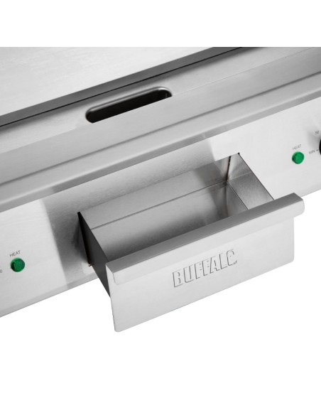 Plancha chromée double zone Buffalo 790 mm - 5 kW