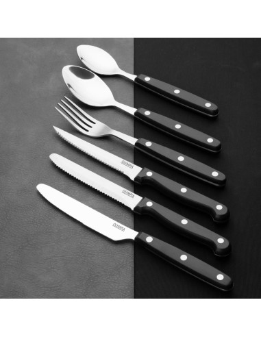 Cuillères à café Olympia Taverna noir - Lot de 12