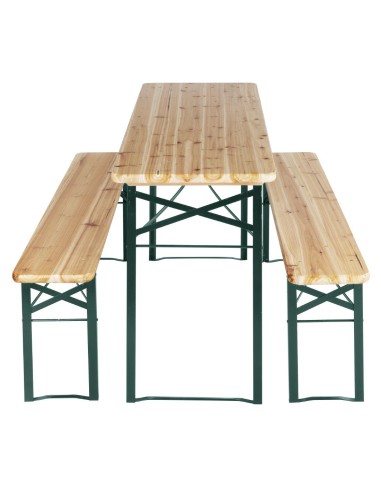 Ensemble brasserie table et bancs Bolero 1770x500 mm