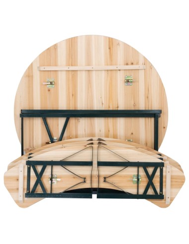 Ensemble brasserie Bolero table ronde + bancs - 1670x460mm