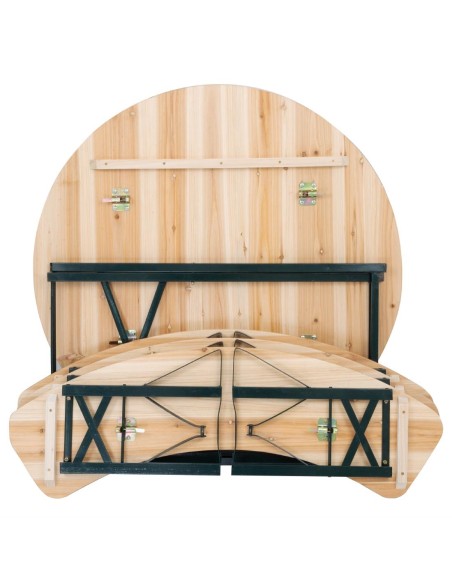 Ensemble brasserie Bolero table ronde + bancs - 1670x460mm