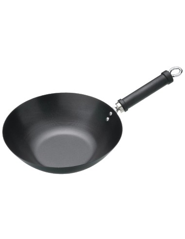Wok antiadhésif Kitchen Craft 305mm - Fond plat