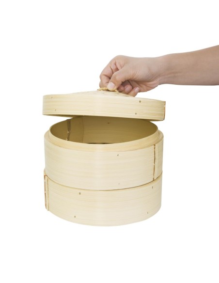 Panier vapeur bambou Vogue 20,3 cm - lot de 2 + couvercle