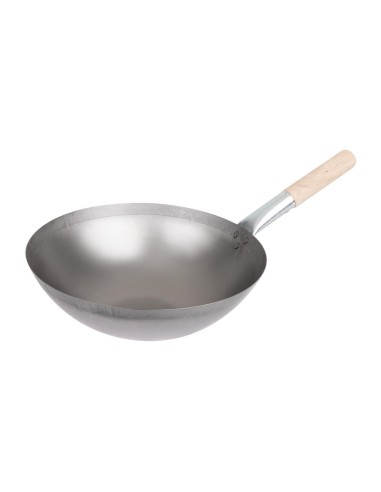 Wok conique en acier doux Vogue 356 mm