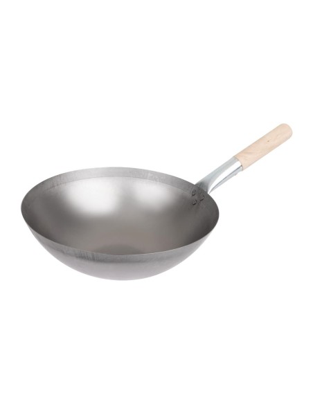 Wok conique en acier doux Vogue 356 mm