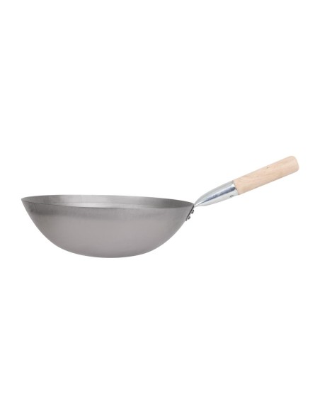 Wok conique en acier doux Vogue 356 mm