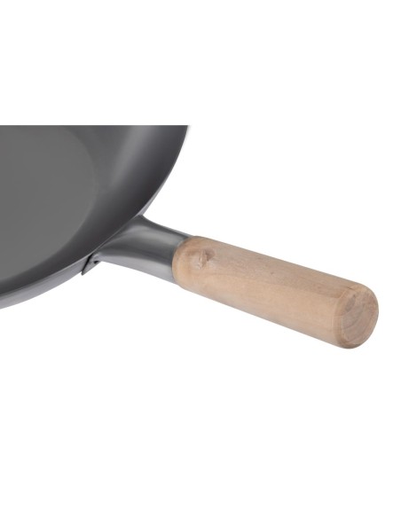 Wok en acier doux Vogue 35,6 cm - Design rustique