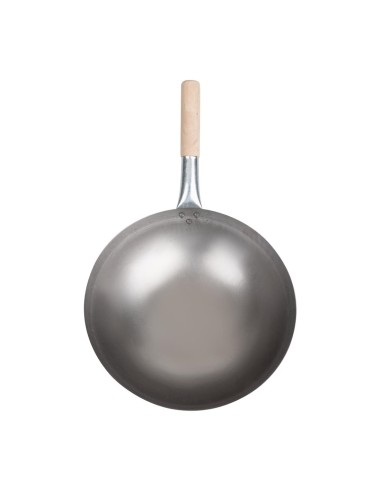 Wok conique en acier doux Vogue 356 mm