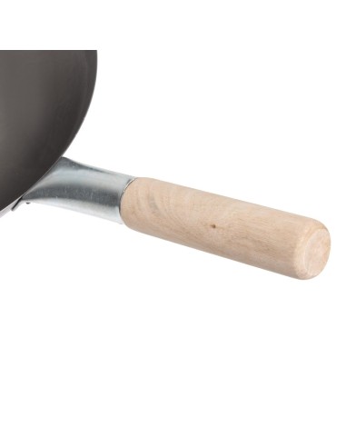 Wok conique en acier doux Vogue 356 mm