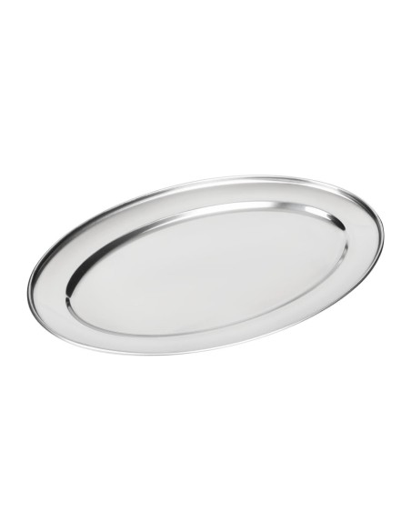 Plat de service ovale Olympia 250mm - Inox brillant