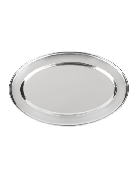 Plat de service ovale inox Olympia 220 mm - Vente en ligne