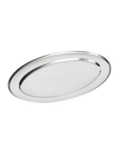 Plat de service ovale Olympia 407mm - Inox poli