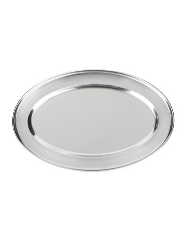 Plat de service ovale Olympia 500 mm - Inox poli