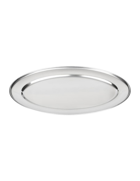 Plat de service ovale Olympia 450mm - Inox poli
