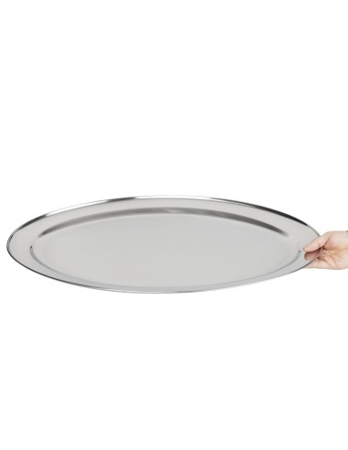 Plat de service ovale Olympia 660 mm - Inox poli