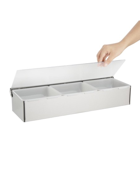 Boîte à compartiments Olympia 3x 950ml - inox