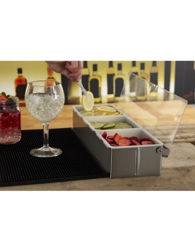 Boîte à compartiments Olympia 3x 950ml - inox
