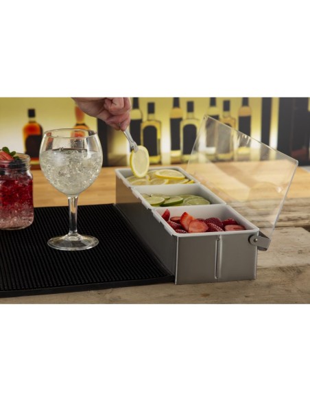 Boîte à compartiments Olympia 3x 950ml - inox