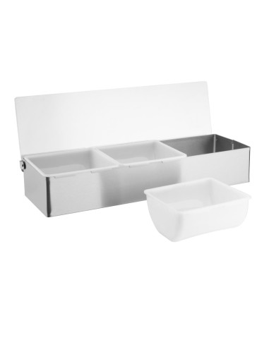 Boîte à compartiments Olympia 3x 950ml - inox