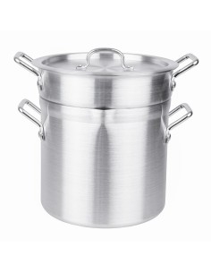 Marmite bain-marie aluminium Vogue 10L