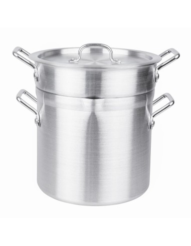Marmite bain-marie aluminium Vogue 10L