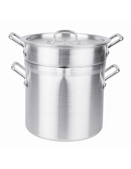 Marmite bain-marie aluminium Vogue 10L