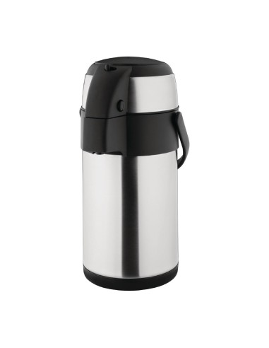 Pichet à pompe inox Olympia 2,5L - Isotherme compact