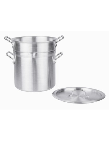 Marmite bain-marie aluminium Vogue 10L