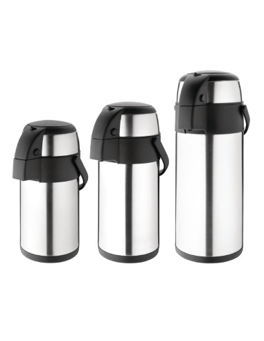 Pichet à pompe 3L Olympia - Isotherme inox