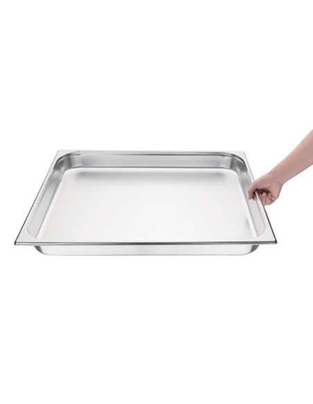 Bac Gastronorme inox GN 2/1 65mm Vogue - 19L