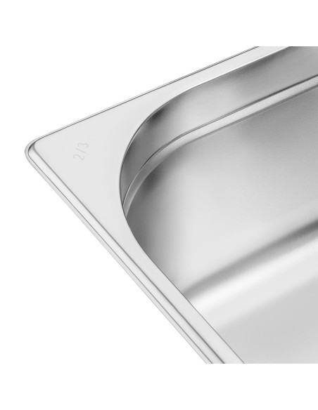 Bac Gastronorme inox GN 2/3 150mm Vogue - 13L