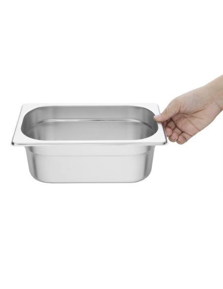 Bac Gastronorme inox GN 1/4 100mm Vogue - 2,5 L